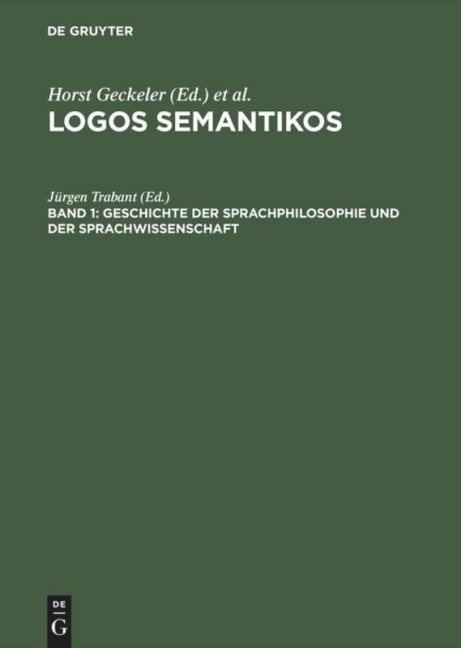 Geschichte der Sprachphilosophie und der Sprachwissenschaft - 