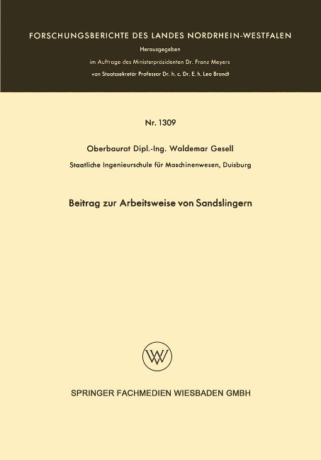 Beitrag zur Arbeitsweise von Sandslingern - Waldemar Gesell