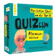 Cover-Bild zum Titel 'QUIZehn - Allgemeinwissen. Das listige Spiel um die Top 10' von 'Rodrigo Rego, Leandro Pires'
