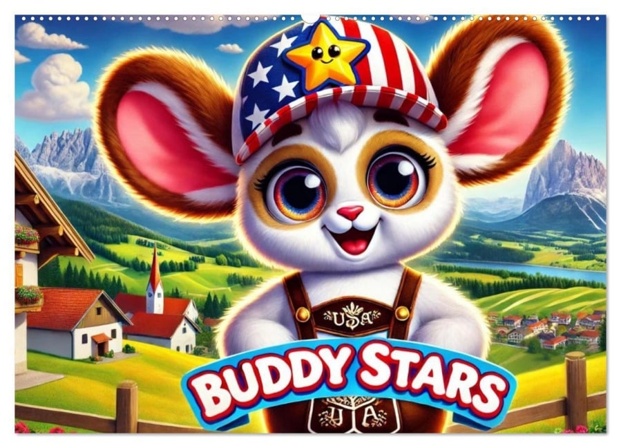 Buddy Stars - Abenteuer für Kinder (Wandkalender 2026 DIN A2 quer), CALVENDO Monatskalender - Marco Warstat