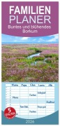 Cover-Bild zum Titel 'Familienplaner 2026 - Buntes und blühendes Borkum mit 5 Spalten (Wandkalender, 21 x 45 cm) CALVENDO' von 'Tatjana Balzer'