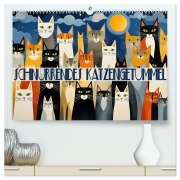 Schnurrendes Katzengetümmel (hochwertiger Premium Wandkalender 2026 DIN A2 quer), Kunstdruck in Hochglanz - Renate Utz