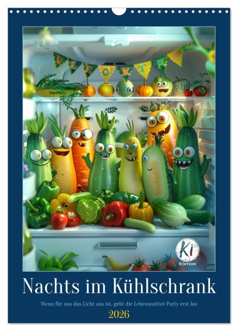 Nachts im Kühlschrank (Wandkalender 2026 DIN A3 hoch), CALVENDO Monatskalender - Kerstin Waurick