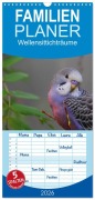 Cover-Bild zum Titel 'Familienplaner 2026 - Wellensittichträume - Der neue Wellensittich-Naturkalender mit 5 Spalten (Wandkalender, 21 x 45 cm) CALVENDO' von 'Björn Bergmann'