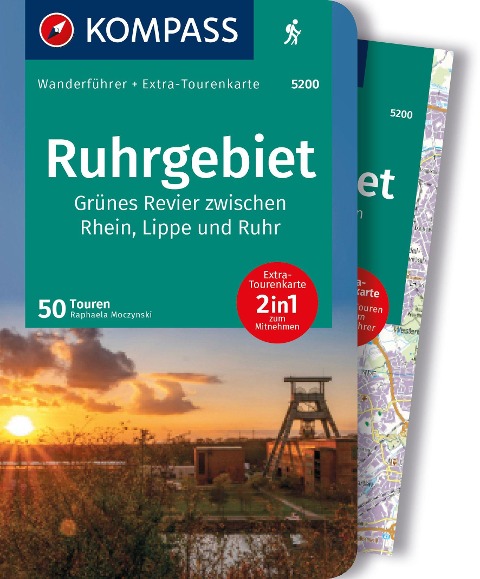 KOMPASS Wanderführer Ruhrgebiet, 50 Touren mit Extra-Tourenkarte - Raphaela Moczynski