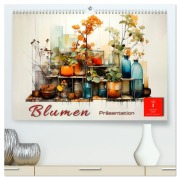 Blumen Präsentation (hochwertiger Premium Wandkalender 2026 DIN A2 quer), Kunstdruck in Hochglanz - Peter Roder