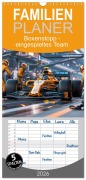 Cover-Bild zum Titel 'Familienplaner 2026 - Boxenstopp - eingespieltes Team mit 5 Spalten (Wandkalender, 21 x 45 cm) CALVENDO' von 'Peter Roder'