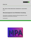Cover-Bild zum Titel 'Wissensmanagement in der öffentlichen Verwaltung' von 'Mandy Linke'