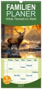 Cover-Bild zum Titel 'Familienplaner 2027 - Wilde Tierwelt im Wald mit 5 Spalten (Wandkalender, 21 x 45 cm) CALVENDO' von 'Peter Roder'