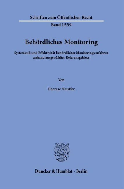 Behördliches Monitoring - Therese Neuffer
