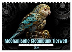 Cover-Bild zum Titel 'Mechanische Steampunk Tierwelt (Wandkalender 2026 DIN A3 quer), CALVENDO Monatskalender' von 'Kerstin Waurick'