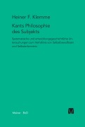 Cover-Bild zum Titel 'Kants Philosophie des Subjekts' von 'Heiner Klemme'