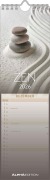Streifenplaner Mini Zen 2026 - Streifen-Kalender 9,5x33 cm - Harmonie und Achtsamkeit - Wandplaner - Küchenkalender - Alpha Edition - 