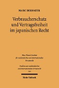 Cover-Bild zum Titel 'Verbraucherschutz und Vertragsfreiheit im japanischen Recht' von 'Marc Dernauer'