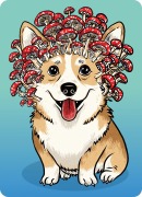 Cover-Bild zum Titel 'Minipuzzle 100 Teile - Corgi-Pilz' von ''
