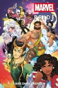 Cover-Bild zum Titel 'Marvel Pride: Liebe ohne Grenzen' von 'Kieron Gillen, Phillip Sevy, Wyatt Kennedy, Yoon Ha Lee, Stephen Byrne'