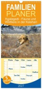 Cover-Bild zum Titel 'Familienplaner 2027 - Kgalagadi - Fauna und Wildtiere in der Kalahari mit 5 Spalten (Wandkalender, 21 x 45 cm) CALVENDO' von 'Dieter Stahl'