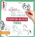 Cover-Bild zum Titel 'Die Kunst des Zeichnens für Kinder Starter-Block - Tiere' von 'Gecko Keck'