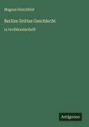 Cover-Bild zum Titel 'Berlins Drittes Geschlecht' von 'Magnus Hirschfeld'