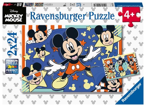 Ravensburger Kinderpuzzle 05578 - Film ab! - 2x24 Teile Disney Puzzle für Kinder ab 4 Jahren - 