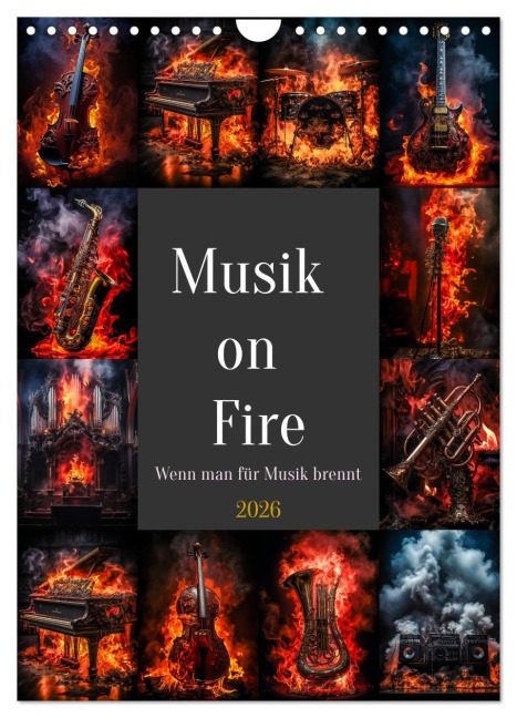 Musik on Fire (Wandkalender 2026 DIN A4 hoch), CALVENDO Monatskalender - Steffen Gierok-Latniak