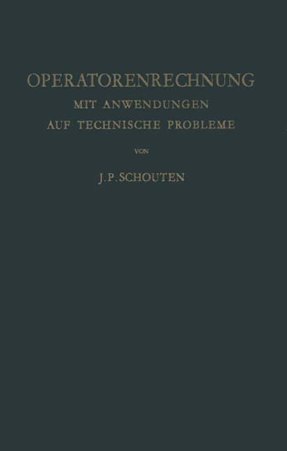 Operatorenrechnung - Jacobus P. Schouten