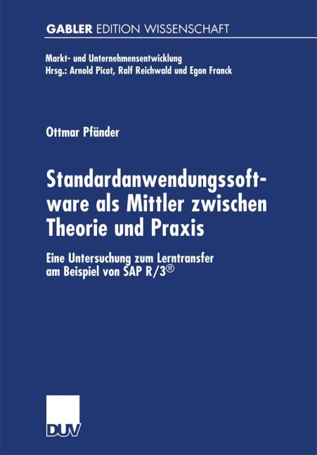 Standardanwendungssoftware als Mittler zwischen Theorie und Praxis - Ottmar Pfänder