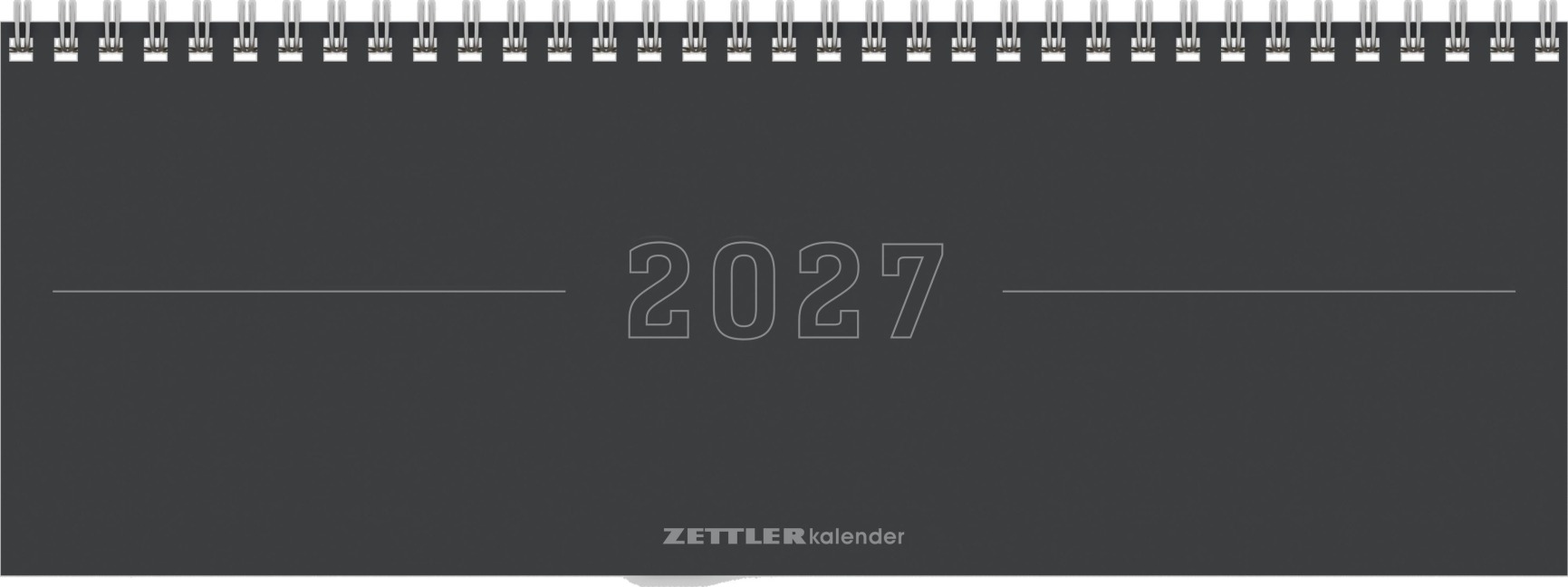 Tisch-Querkalender Papyrus Grau 2027 - 