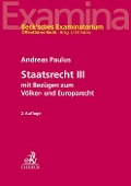 Cover-Bild zum Titel 'Staatsrecht III' von 'Andreas Paulus'