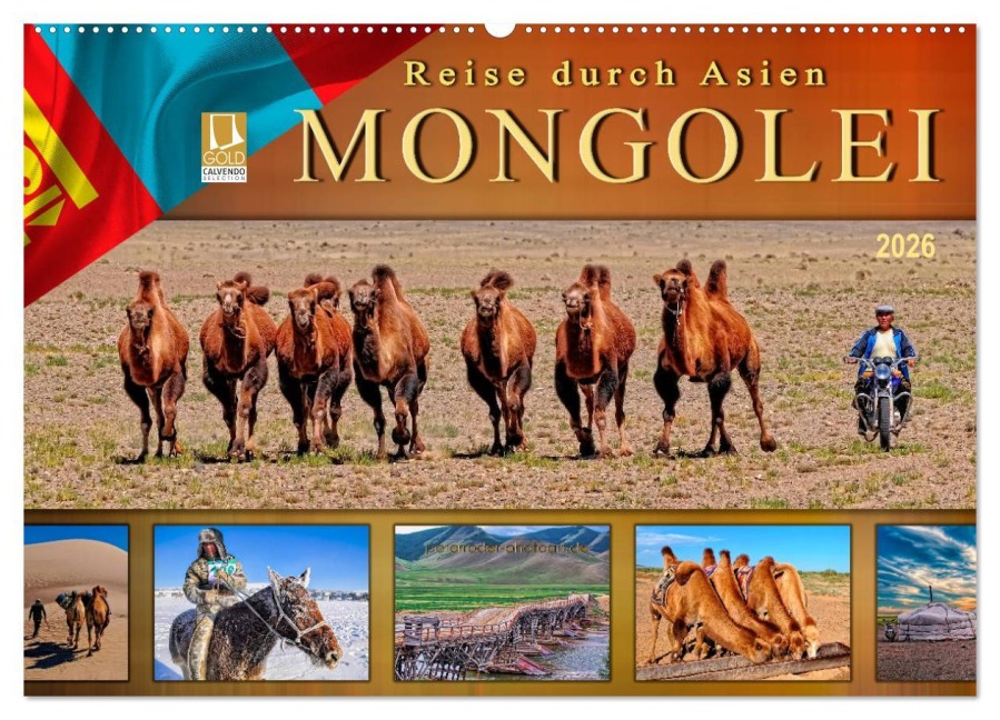 Reise durch Asien - Mongolei (Wandkalender 2026 DIN A2 quer), CALVENDO Monatskalender - Peter Roder