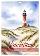 Cover-Bild zum Titel 'Leuchttürme, Wegweiser der Meere (Wandkalender 2026 DIN A4 hoch), CALVENDO Monatskalender' von 'Claudia Kleemann'