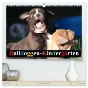 Cover-Bild zum Titel 'Bulldoggen-Kindergarten (hochwertiger Premium Wandkalender 2026 DIN A2 quer), Kunstdruck in Hochglanz' von 'Elisabeth Stanzer'