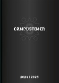 Campustimer Black - A6 Semester-Planer - Studenten-Kalender 2024/2025 - Notiz-Buch - schwarz - Weekly - Alpha Edition - 