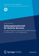 Cover-Bild zum Titel 'Zahlungsbereitschaft für Remote Services' von 'Jörg Dauner'
