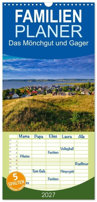 Familienplaner 2027 - Das Mönchgut und Gager mit 5 Spalten (Wandkalender, 21 x 45 cm) CALVENDO - Gerold Dudziak gedutech - photography