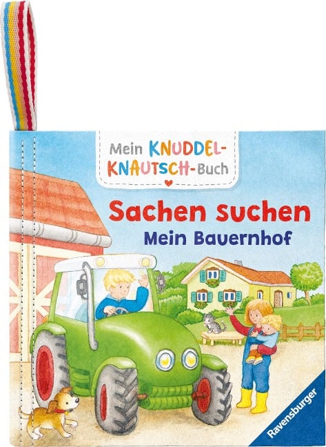 Mein Knuddel-Knautsch-Buch: Sachen suchen. Bauernhof; weiches Stoffbuch, waschbares Badebuch, Babyspielzeug ab 6 Monate - 