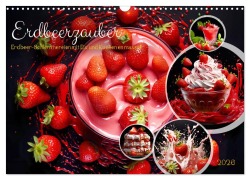 Cover-Bild zum Titel 'Erdbeerzauber - Erdbeer-Schlemmereien mit Eis und Kuchen en masse! (Wandkalender 2026 DIN A3 quer), CALVENDO Monatskalender' von 'Anja Frost'