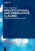 Specificational and Predicative Clauses - Wout van Praet