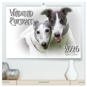 Cover-Bild zum Titel 'Windhund Portrait 2026 White Edition (hochwertiger Premium Wandkalender 2026 DIN A2 quer), Kunstdruck in Hochglanz' von 'Andrea Redecker'