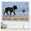 HUNDE AM STRAND (hochwertiger Premium Wandkalender 2025 DIN A2 quer), Kunstdruck in Hochglanz - SchnelleWelten SchnelleWelten