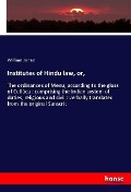 Cover-Bild zum Titel 'Institutes of Hindu law, or,' von 'William Jones'