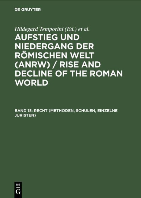 Recht (Methoden, Schulen, Einzelne Juristen) - 