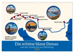 Cover-Bild zum Titel 'Die schöne blaue Donau (Wandkalender 2026 DIN A3 quer), CALVENDO Monatskalender' von 'Claudia Kleemann'