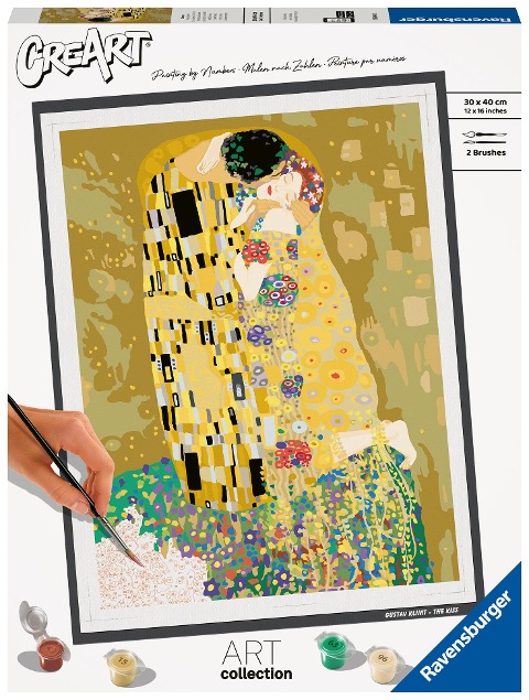 Ravensburger CreArt - Malen nach Zahlen 23648 - ART Collection: The Kiss (Klimt) - ab 14 Jahren - 