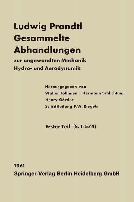 Ludwig Prandtl Gesammelte Abhandlungen - L. Prandtl