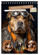 Cover-Bild zum Titel 'Stylische Hunde (Tischkalender 2026 DIN A5 hoch), CALVENDO Monatskalender' von 'Melanie Viola'