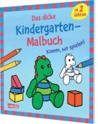 Cover-Bild zum Titel 'Ausmalbilder für Kita-Kinder: Das dicke Kindergarten-Malbuch: Komm, wir spielen!' von ''