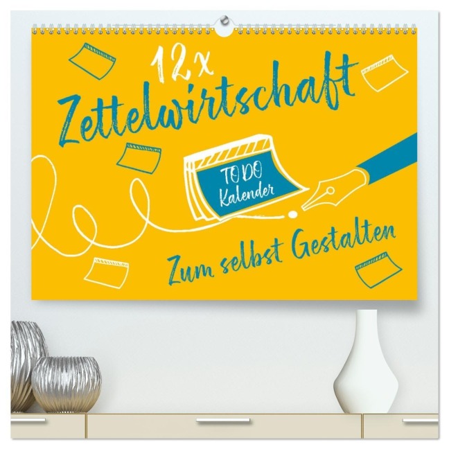 12 x Zettelwirtschaft - Bastelkalender (hochwertiger Premium Wandkalender 2026 DIN A2 quer), Kunstdruck in Hochglanz - ROTH-Design ROTH-Design