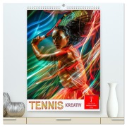 Cover-Bild zum Titel 'Tennis kreativ (hochwertiger Premium Wandkalender 2026 DIN A2 hoch), Kunstdruck in Hochglanz' von 'Peter Roder'