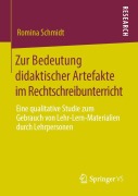 Cover-Bild zum Titel 'Zur Bedeutung didaktischer Artefakte im Rechtschreibunterricht' von 'Romina Schmidt'